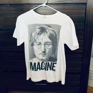 Vintage White John Lennon Imagine T Shirt Size M